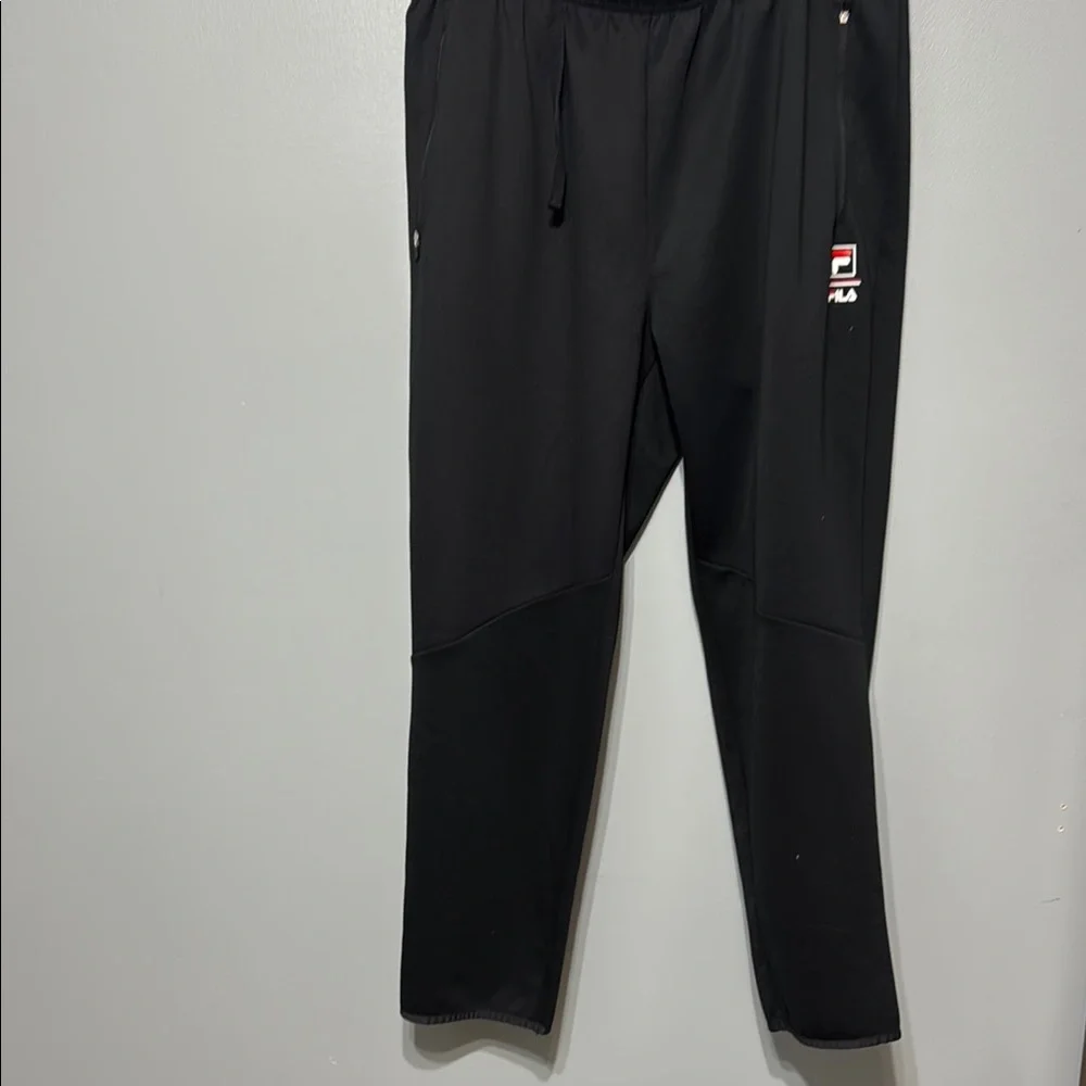 Fila Black Joggers with Red Logo - Picture 1 of 4
